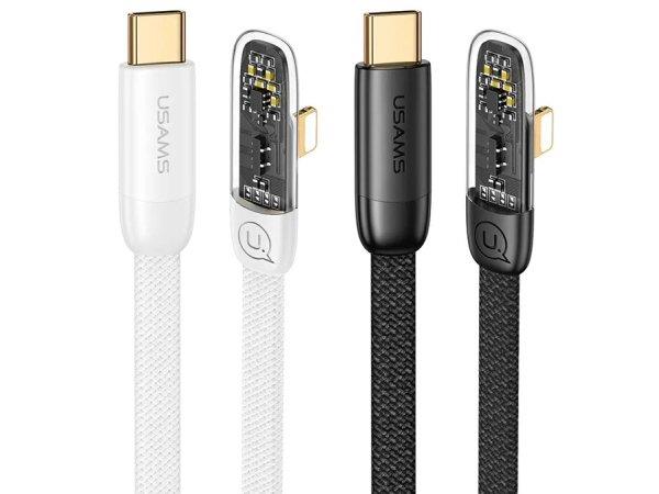 کابل گیمینگ سوپر فست شارژ تایپ سی به لایتنینگ 100 وات 2 متری یوسامز USAMS Type-C fast charging cable with Lightning US-SJ586